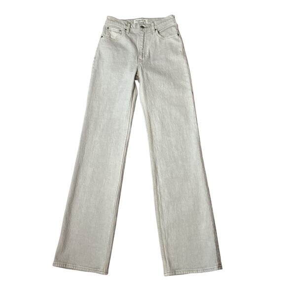 Abercrombie & Fitch Women's High Rise Jeans - Light Gray - Picture 2 of 8
